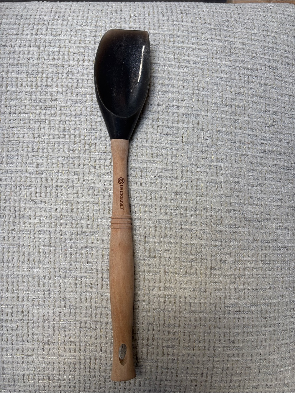 Le Creuset Black Spoon with Natural Wood Handle